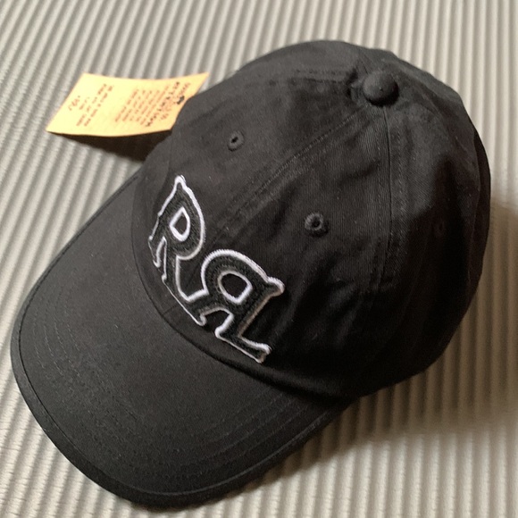 Ralph Lauren Double RL Black Baseball Cap - Picture 2 of 4